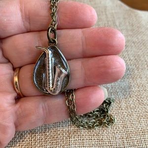 Saxophone Pendant necklace New Handcrafted